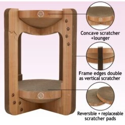 Necoichi Cozy Cat Scratcher Tower Toy 13 Necoichi Cozy Cat Scratcher Tower Toy -Pet Supplies Store 336322 PT2. AC SS1800 V1674730081