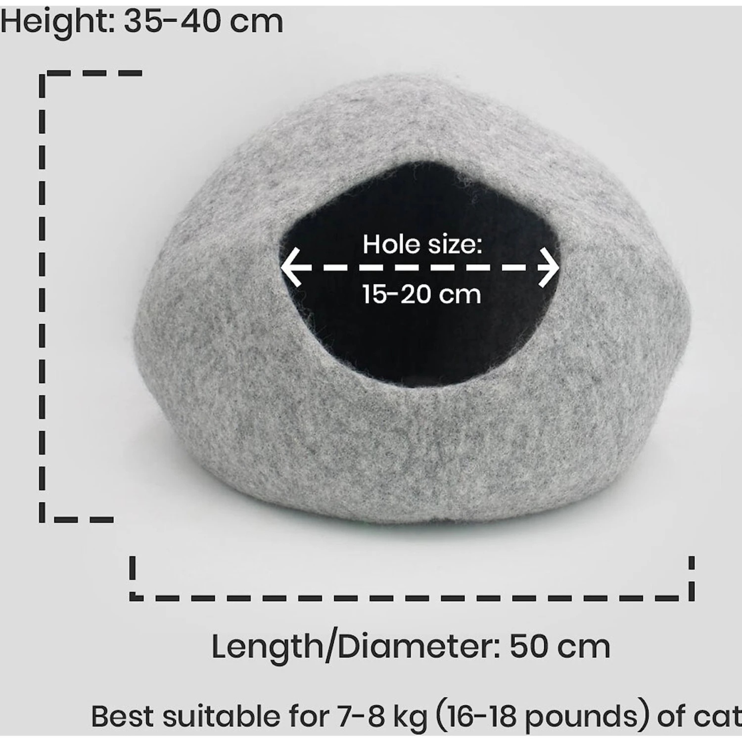 Whisker's Home Natural Plain Cat Cave 6 Whisker's Home Natural Plain Cat Cave - Image 4