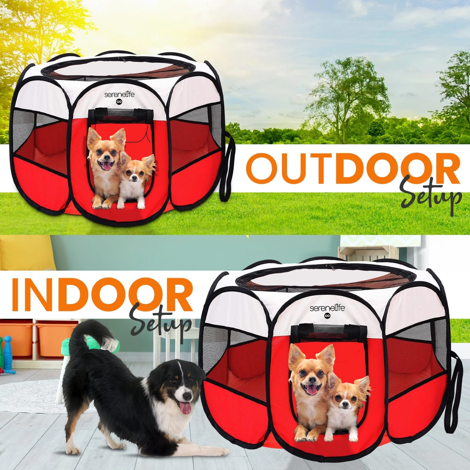 SereneLife Portable Foldable Dog & Cat Tent 7 SereneLife Portable Foldable Dog & Cat Tent - Image 5
