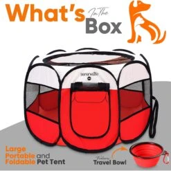 SereneLife Portable Foldable Dog & Cat Tent 15 SereneLife Portable Foldable Dog & Cat Tent -Pet Supplies Store 352805 PT6. AC SS1800 V1638400922