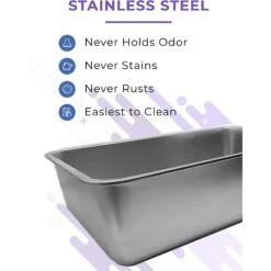 IPrimio Stainless Steel Cat Litter Box, X-Large 11 IPrimio Stainless Steel Cat Litter Box, X-Large -Pet Supplies Store 352817 PT2. AC SS1800 V1642529486