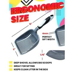 IPrimio Deep Shovel Cat Litter Scooper, X-Large -Pet Supplies Store 352822 PT4. AC SS1800 V1642529506