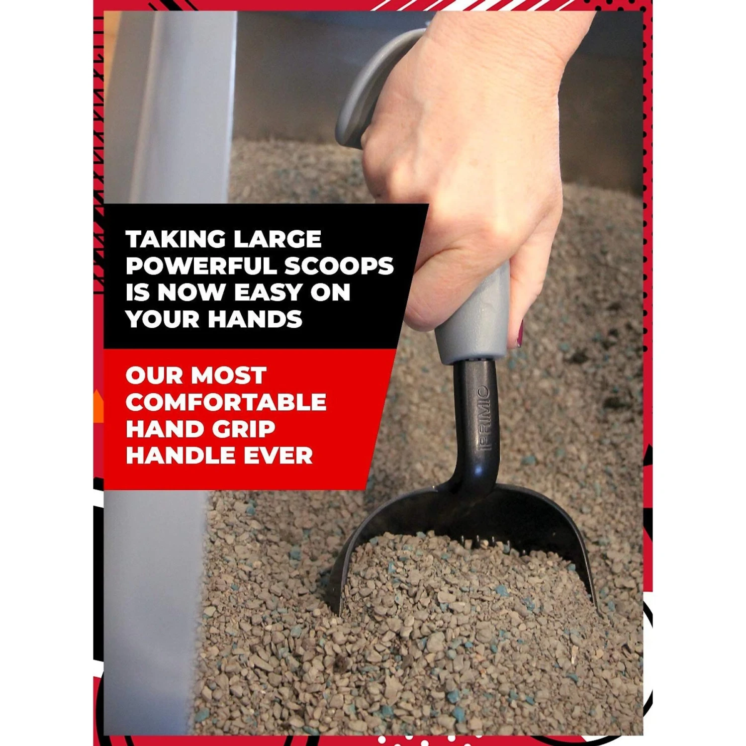 IPrimio Non Stick Coated Aluminum, Cat Scooper, X-Large, Black 6 IPrimio Non Stick Coated Aluminum, Cat Scooper, X-Large, Black - Image 4