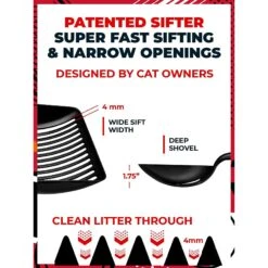 IPrimio Non Stick Coated Aluminum, Cat Scooper, X-Large, Black 13 IPrimio Non Stick Coated Aluminum, Cat Scooper, X-Large, Black -Pet Supplies Store 352824 PT5. AC SS1800 V1642532212