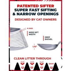 IPrimio Polished Aluminum, Cat Scooper, X-Large 12 IPrimio Polished Aluminum, Cat Scooper, X-Large -Pet Supplies Store 352826 PT5. AC SS1800 V1642529798