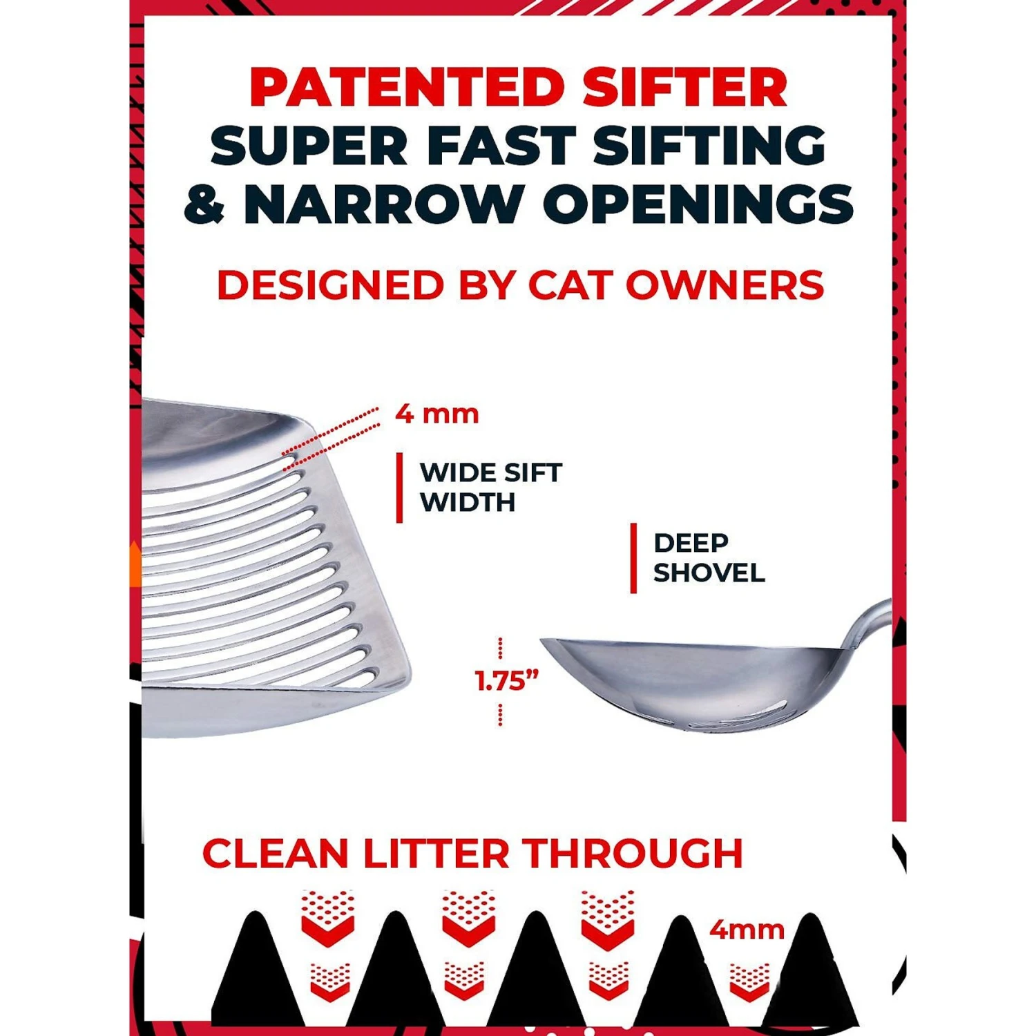 IPrimio Polished Aluminum, Cat Scooper, X-Large 7 IPrimio Polished Aluminum, Cat Scooper, X-Large - Image 6