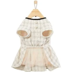 Frisco Tweed Weave Ruffle Skirt Dog & Cat Dress -Pet Supplies Store 353649 PT5. AC SS1800 V1659726435