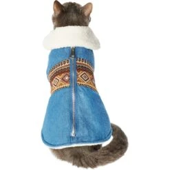 Pet Supplies Store 6 Frisco Mid-Heavyweight Western Fleece Lined Faux Zipper Dog & Cat Coat
