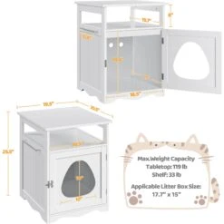 Yaheetech End Table Cat Litter Box Enclosure With Wooden Structure Open Shelf 12 Yaheetech End Table Cat Litter Box Enclosure With Wooden Structure Open Shelf -Pet Supplies Store 354090 PT2. AC SS1800 V1697758535