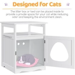 Yaheetech End Table Cat Litter Box Enclosure With Wooden Structure Open Shelf 14 Yaheetech End Table Cat Litter Box Enclosure With Wooden Structure Open Shelf -Pet Supplies Store 354090 PT4. AC SS1800 V1697756647