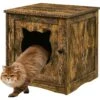 Sweet Barks Enclosed House Side Table Cat Litter Box, Rustic Brown 1 Sweet Barks Enclosed House Side Table Cat Litter Box, Rustic Brown -Pet Supplies Store 354503 MAIN. AC SS1800 V1640042244