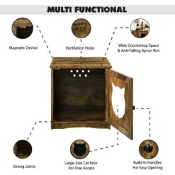 Sweet Barks Enclosed House Side Table Cat Litter Box, Rustic Brown 15 Sweet Barks Enclosed House Side Table Cat Litter Box, Rustic Brown -Pet Supplies Store 354503 PT4. AC SS1800 V1640043698