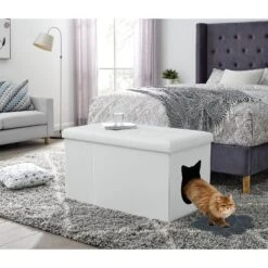 Sweet Barks Designer Enclosure Hidden Washroom Bench Ottoman Cat Litter Box -Pet Supplies Store 354508 PT5. AC SS1800 V1640044043