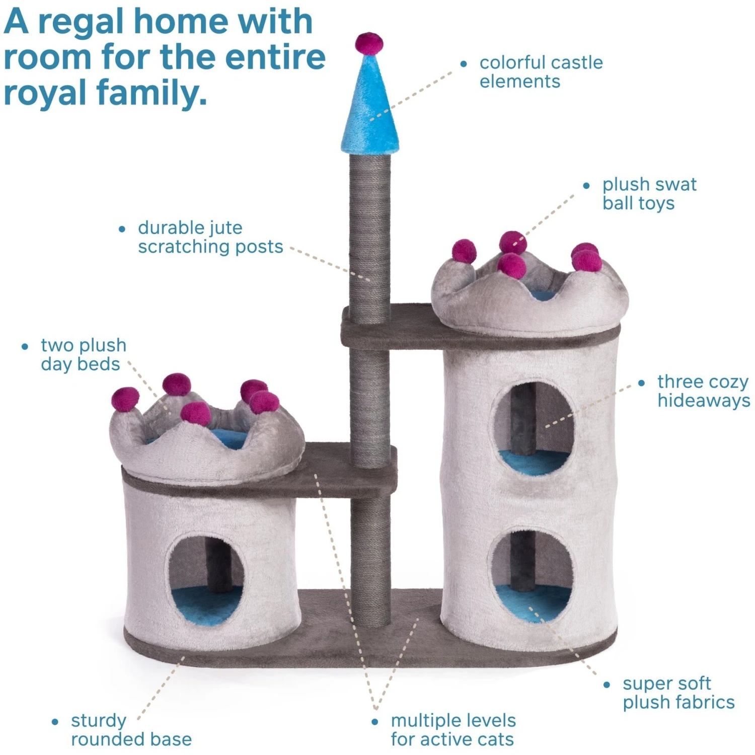Prevue Pet Products King's Court Cat Castle 5 Prevue Pet Products King's Court Cat Castle - Image 3