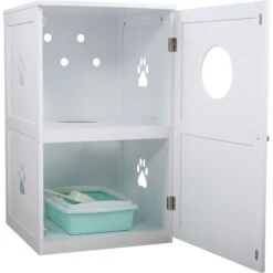 Coziwow By Jaxpety 2-Story Washroom House Cat Litter Box Enclosure -Pet Supplies Store 355097 PT2. AC SS1800 V1665526970
