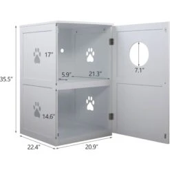 Coziwow By Jaxpety 2-Story Washroom House Cat Litter Box Enclosure -Pet Supplies Store 355097 PT3. AC SS1800 V1665527218