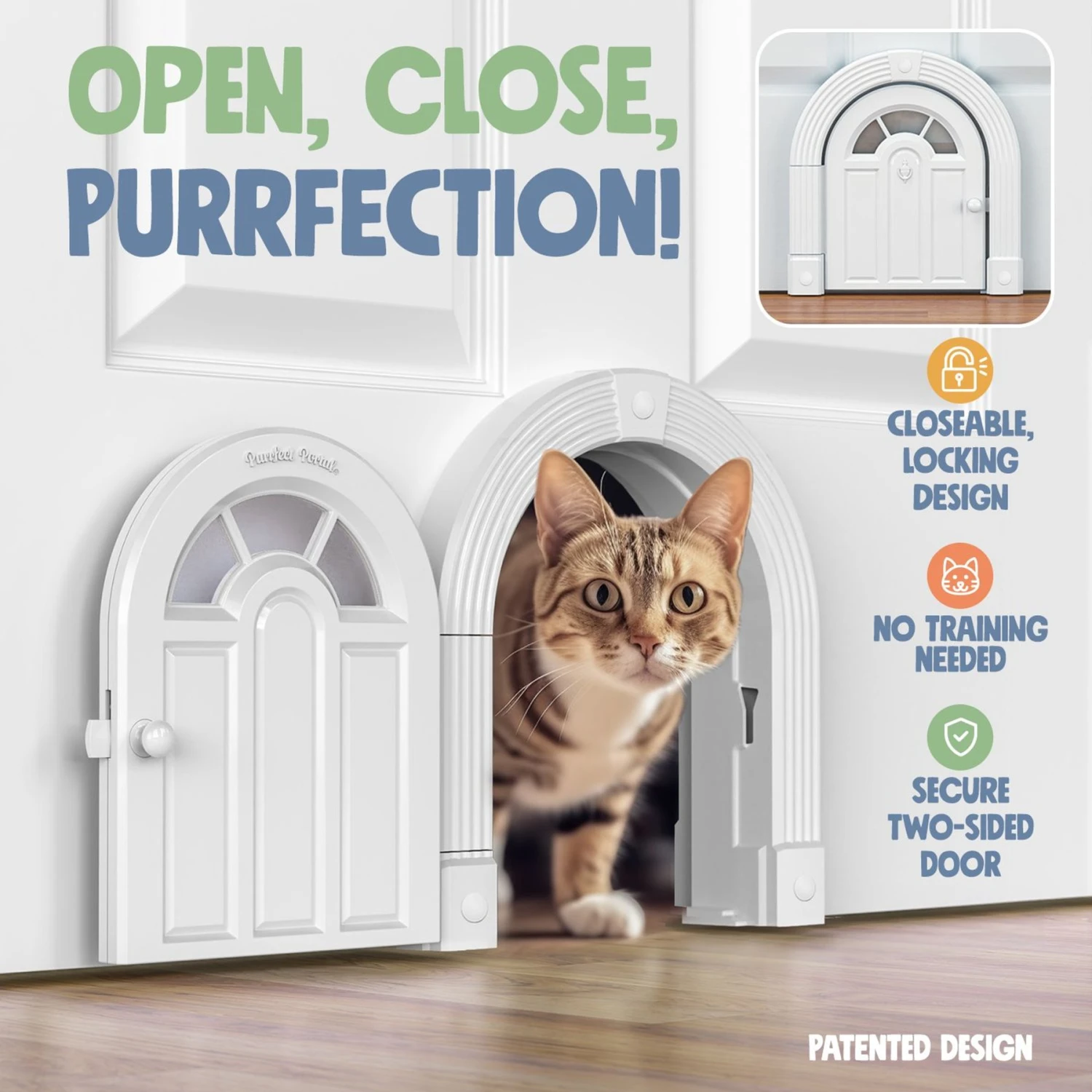 Purrfect Portal Meow Manor Interior Cat Door 4 Purrfect Portal Meow Manor Interior Cat Door - Image 2