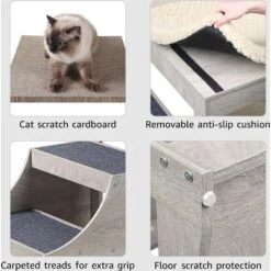 Unipaws Decorative Bunk Cat Bed With Ladder, Weathered Grey 14 Unipaws Decorative Bunk Cat Bed With Ladder, Weathered Grey -Pet Supplies Store 361894 PT5. AC SS1800 V1675693839
