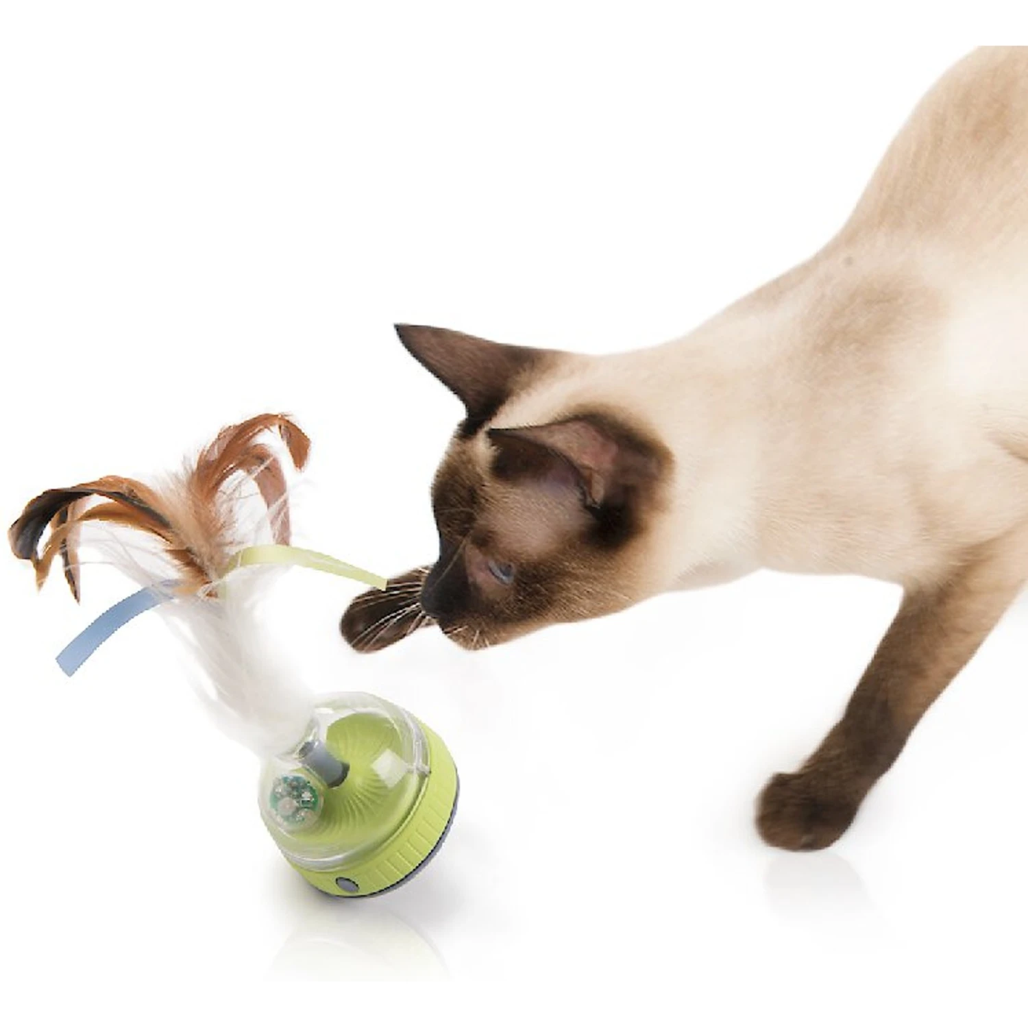 SmartyKat Silly Spinner Electronic Motion & Light Cat Toy, Blue, Large 7 SmartyKat Silly Spinner Electronic Motion & Light Cat Toy, Blue, Large - Image 5