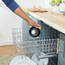 Frisco Cat Face Elevated Bamboo Non-Skid Ceramic Cat Bowl, Black, 1 Cups -Pet Supplies Store 363383 PT6. AC SS1800 V1657657267