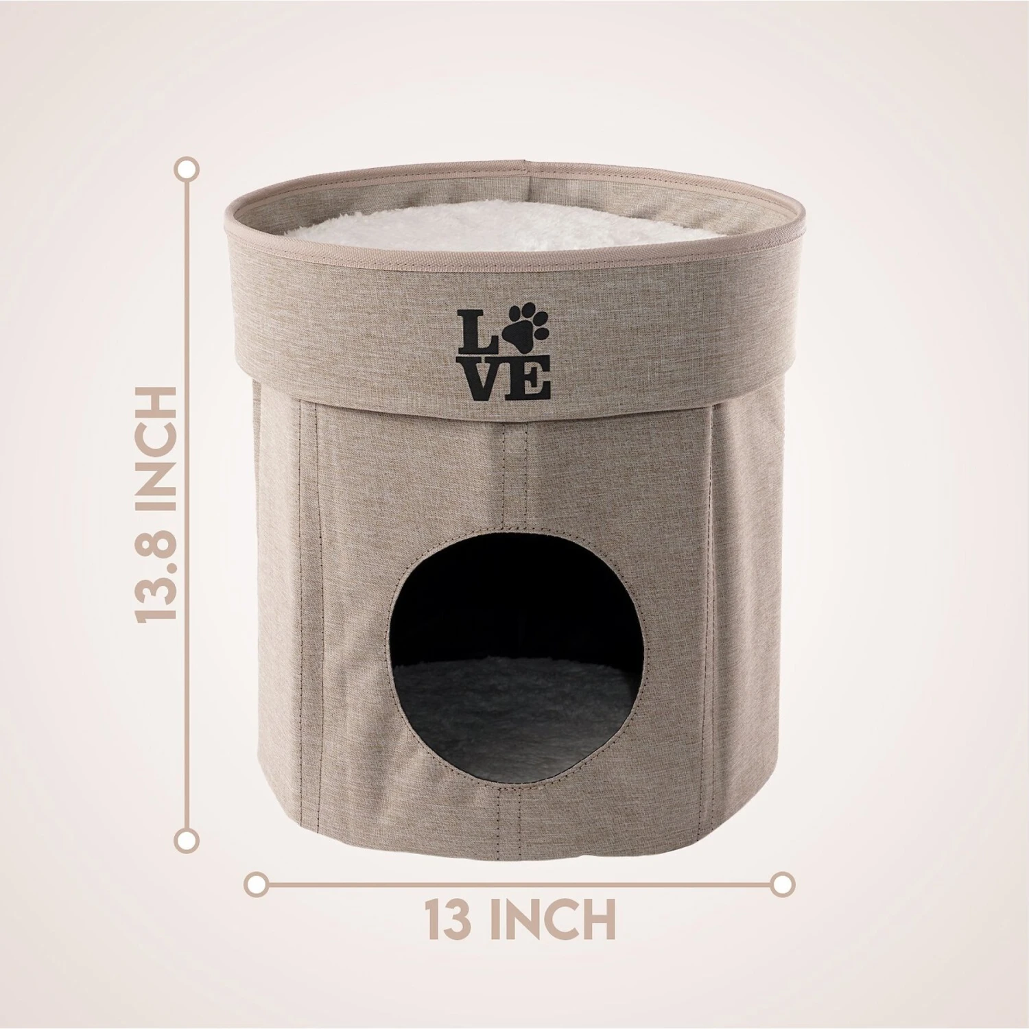 Precious Tails Home Base Circular 2-Tier Collapsible Cat Cave 4 Precious Tails Home Base Circular 2-Tier Collapsible Cat Cave - Image 2