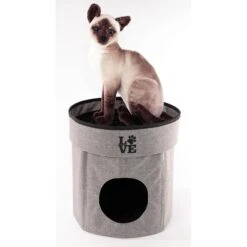 Precious Tails Home Base Circular 2-Tier Collapsible Cat Cave 13 Precious Tails Home Base Circular 2-Tier Collapsible Cat Cave -Pet Supplies Store 366629 PT2. AC SS1800 V1646090790