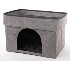 Precious Tails Home Base Rectangular 2-Tier Collapsible Cat Cave