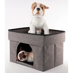 Precious Tails Home Base Rectangular 2-Tier Collapsible Cat Cave -Pet Supplies Store 366632 PT5. AC SS1800 V1644368828