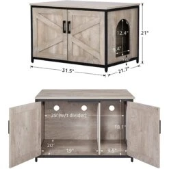 Unipaws Cat Litter Box Enclosure With Top Opening, Weathered Gray 13 Unipaws Cat Litter Box Enclosure With Top Opening, Weathered Gray -Pet Supplies Store 373041 PT3. AC SS1800 V1650094610