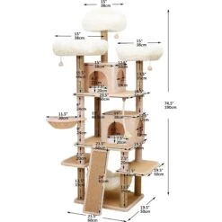 Catry 75-in Scratching Posts Condo Cat Tree, Beige 13 Catry 75-in Scratching Posts Condo Cat Tree, Beige -Pet Supplies Store 373043 PT2. AC SS1800 V1647010886