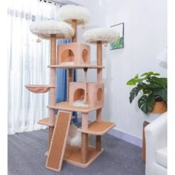 Catry 75-in Scratching Posts Condo Cat Tree, Beige 14 Catry 75-in Scratching Posts Condo Cat Tree, Beige -Pet Supplies Store 373043 PT3. AC SS1800 V1647011484