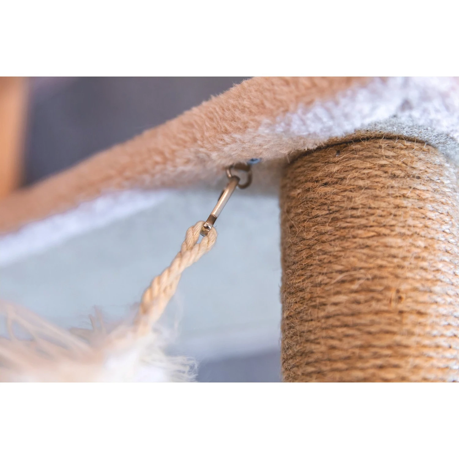 Catry 75-in Scratching Posts Condo Cat Tree, Beige 8 Catry 75-in Scratching Posts Condo Cat Tree, Beige - Image 6