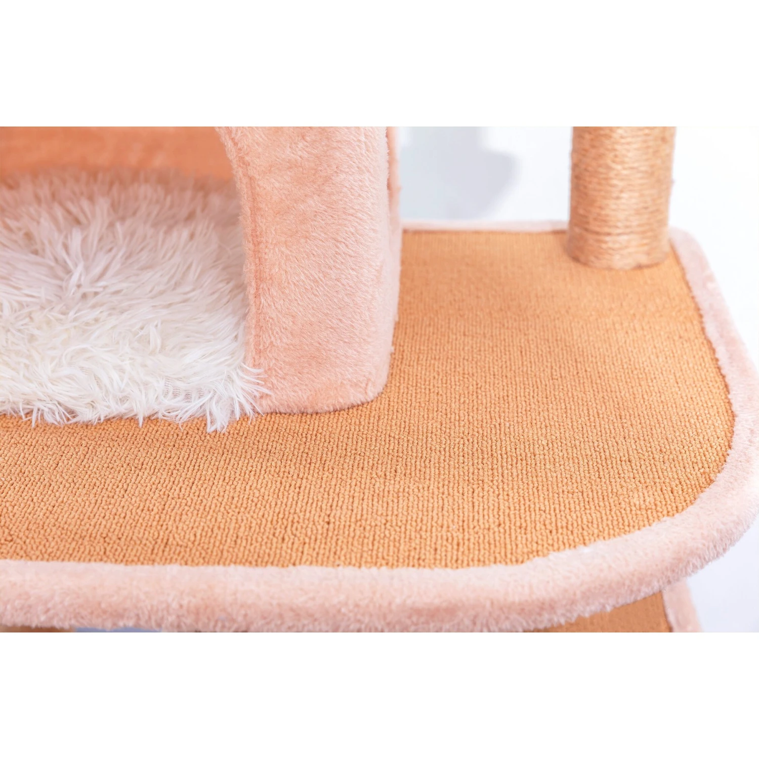 Catry 75-in Scratching Posts Condo Cat Tree, Beige 9 Catry 75-in Scratching Posts Condo Cat Tree, Beige - Image 7