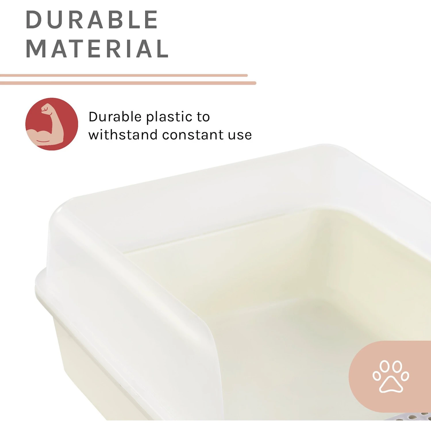 Sam's Pets Helix Cat Litter Box, White 8 Sam's Pets Helix Cat Litter Box, White - Image 6