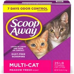 Scoop Away Multi-Cat Meadow Fresh Scented Clumping Clay Cat Litter -Pet Supplies Store 49010 PT5. AC SS1800 V1694464706