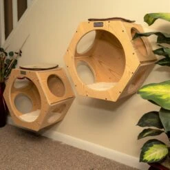 Armarkat Real Wood Cat Wall Additions, Natural Beige, 2 Count -Pet Supplies Store 515630 PT2. AC SS1800 V1649353895