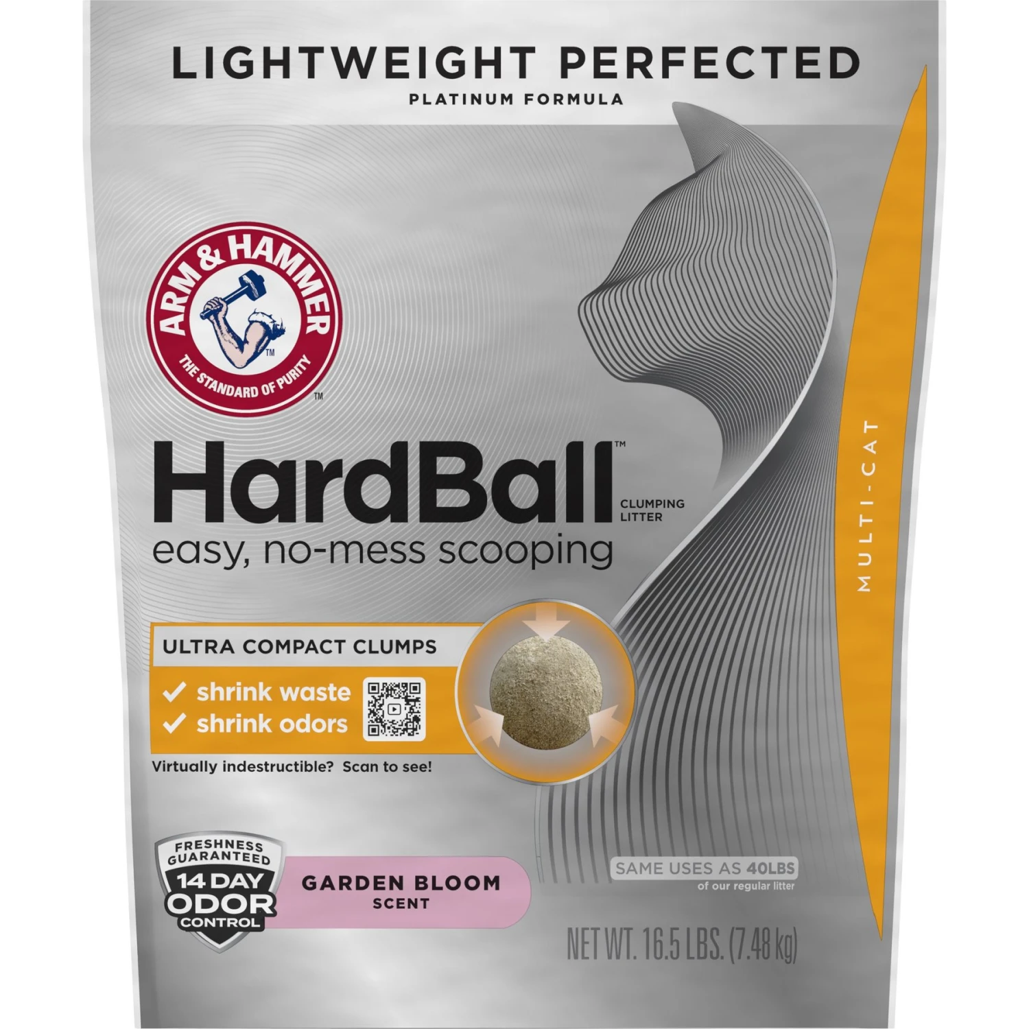 Arm & Hammer Litter Platinum Hardball Garden Bloom Lightweight Easy No-Mess Scooping Clumping Cat Litter 3 Arm & Hammer Litter Platinum Hardball Garden Bloom Lightweight Easy No-Mess Scooping Clumping Cat Litter