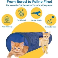 SunGrow Cat & Bunny Collapsible Play Tunnel Indoor Rabbit & Small Pet Crinkle Tube Hideout Toy -Pet Supplies Store 604566 PT2. AC SS1800 V1682953286