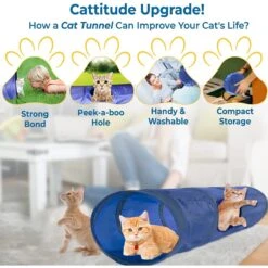SunGrow Cat & Bunny Collapsible Play Tunnel Indoor Rabbit & Small Pet Crinkle Tube Hideout Toy -Pet Supplies Store 604566 PT3. AC SS1800 V1682953197