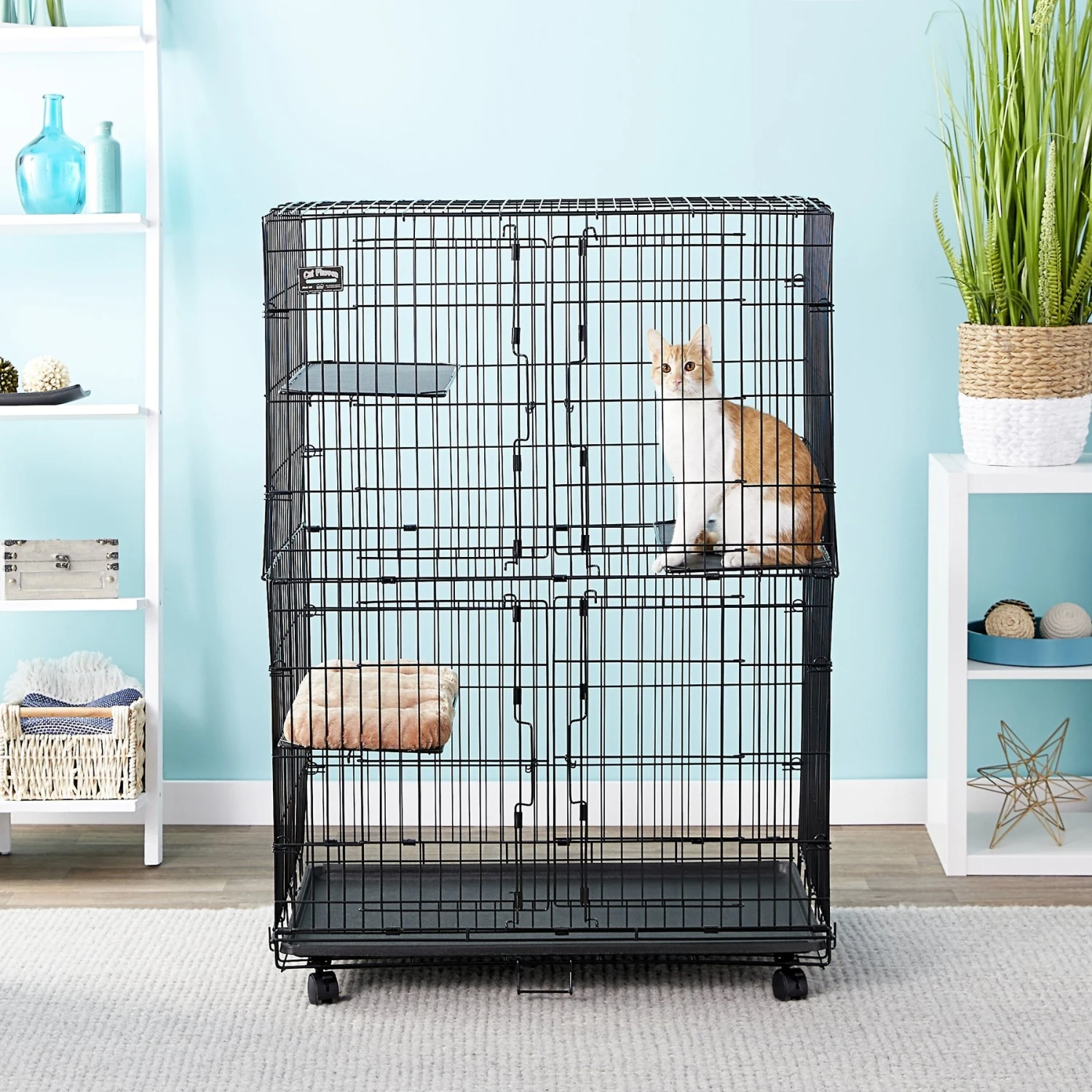 MidWest Collapsible Wire Cat Cage Playpen 3 MidWest Collapsible Wire Cat Cage Playpen