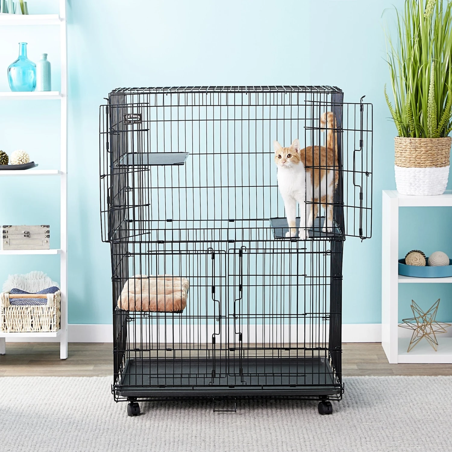 MidWest Collapsible Wire Cat Cage Playpen 4 MidWest Collapsible Wire Cat Cage Playpen - Image 2