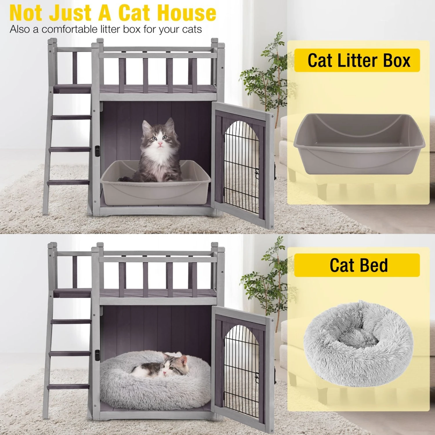 Aivituvin Outdoor & Indoor Cat House 4 Aivituvin Outdoor & Indoor Cat House - Image 2
