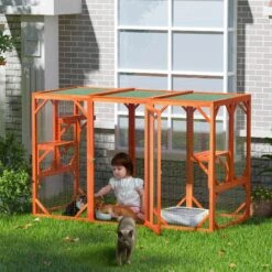 Coziwow Outdoor Wooden Cat Cage Playpen 13 Coziwow Outdoor Wooden Cat Cage Playpen -Pet Supplies Store 666030 PT2. AC SS1800 V1668457362