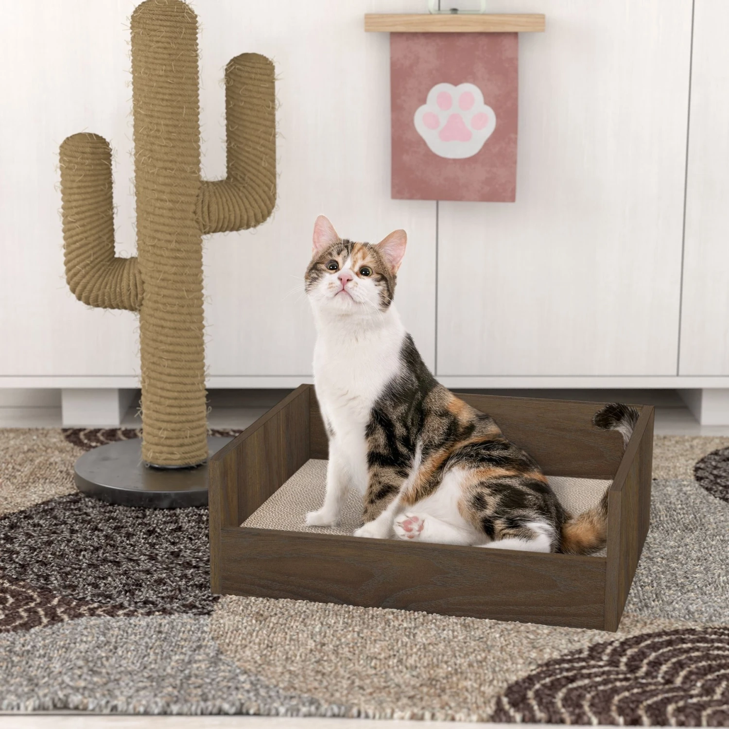 Way Basics Eco ZBoard Bed Deluxe Cat Scratcher 4 Way Basics Eco ZBoard Bed Deluxe Cat Scratcher - Image 2