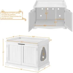 Yaheetech Litter Box Furniture Cat House -Pet Supplies Store 677238 PT2. AC SS1800 V1687370196