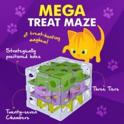 Cat Amazing Mega-Interactive Treat Maze & Puzzle Cat Toy, White -Pet Supplies Store 685438 PT3. AC SS1800 V1669738438