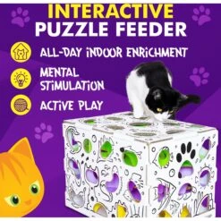 Cat Amazing Mega-Interactive Treat Maze & Puzzle Cat Toy, White -Pet Supplies Store 685438 PT4. AC SS1800 V1669738440
