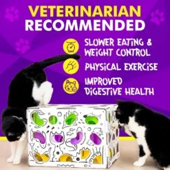 Cat Amazing Mega-Interactive Treat Maze & Puzzle Cat Toy, White -Pet Supplies Store 685438 PT6. AC SS1800 V1669738502