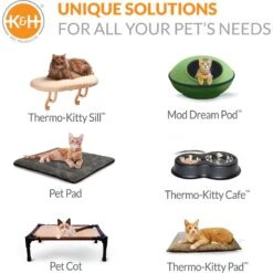 K&H Pet Products Thermo-Kitty Cat Bed, Mocha -Pet Supplies Store 69571 PT7. AC SS1800 V1682706649