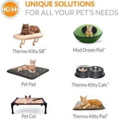 K&H Pet Products Thermo-Kitty Bed Deluxe Indoor Heated Cat Bed -Pet Supplies Store 69581 PT8. AC SS1800 V1678737925